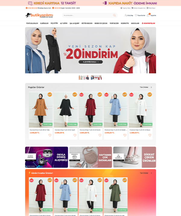 Giyim E-Ticaret Tema Script Yazılımı