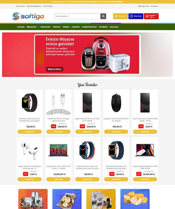 Yöresel Ürünler E-Ticaret Tema Script Yazılımı
